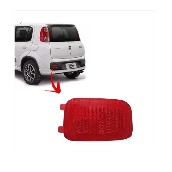 Refletor Para-choque Traseiro Fiat Uno 2011/2014 Lado Esquerdo