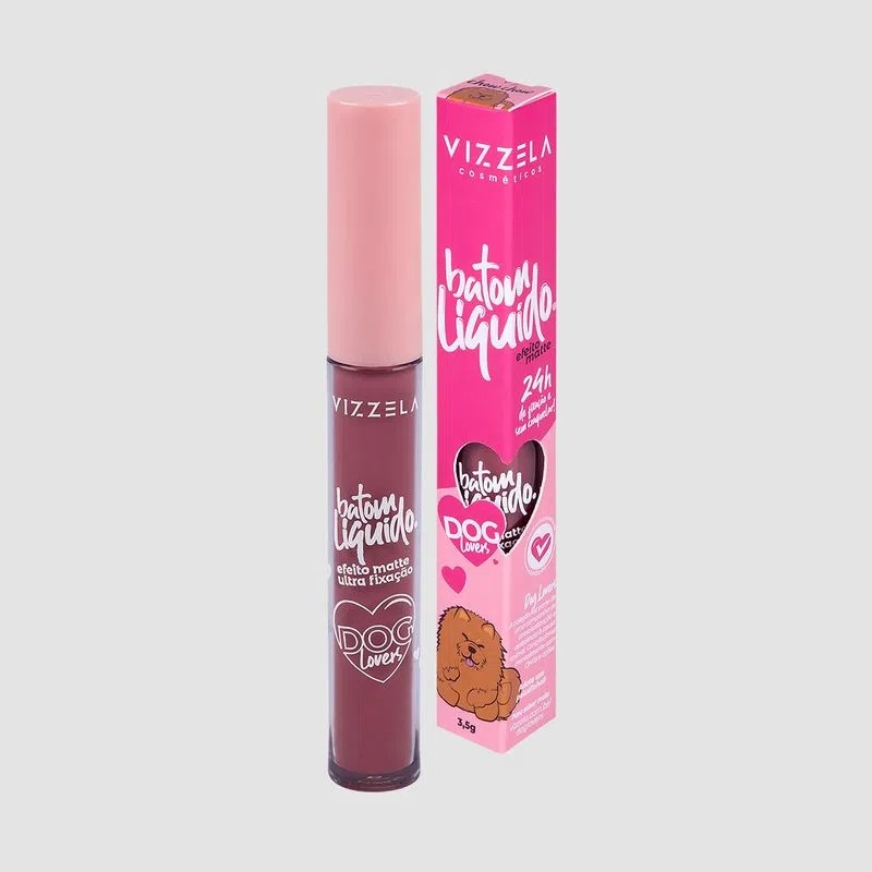 Vizzela Batom Líquido Matte Dog Lovers Cor17 Chow Chow