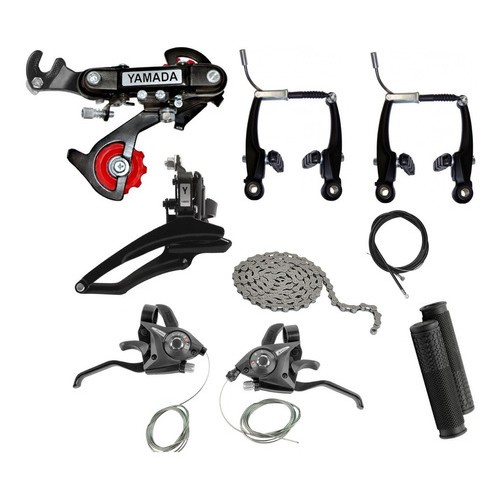 Kit Relação 21 Marchas Bicicleta Rapid Fire + Freio Vbrake - Sports & Outdoors