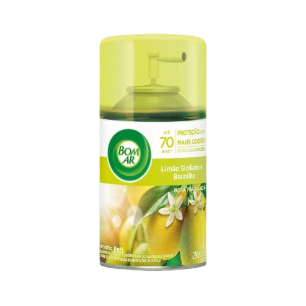 Desodorizador Automático Bom Ar 250Ml Freshmatic Citrus Ref em Oferta na Shopee