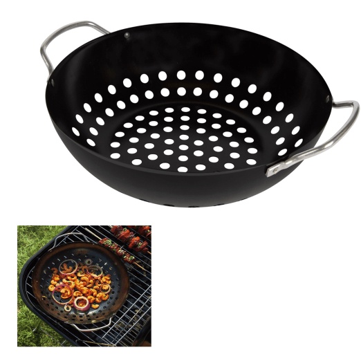Frigideira Wok Antiaderente P/ Grelhar Legumes Frutos Do Mar