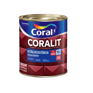 Esmalte sintético alto brilho Coralit Ultraresistência marrom conhaque 3,6L Coral