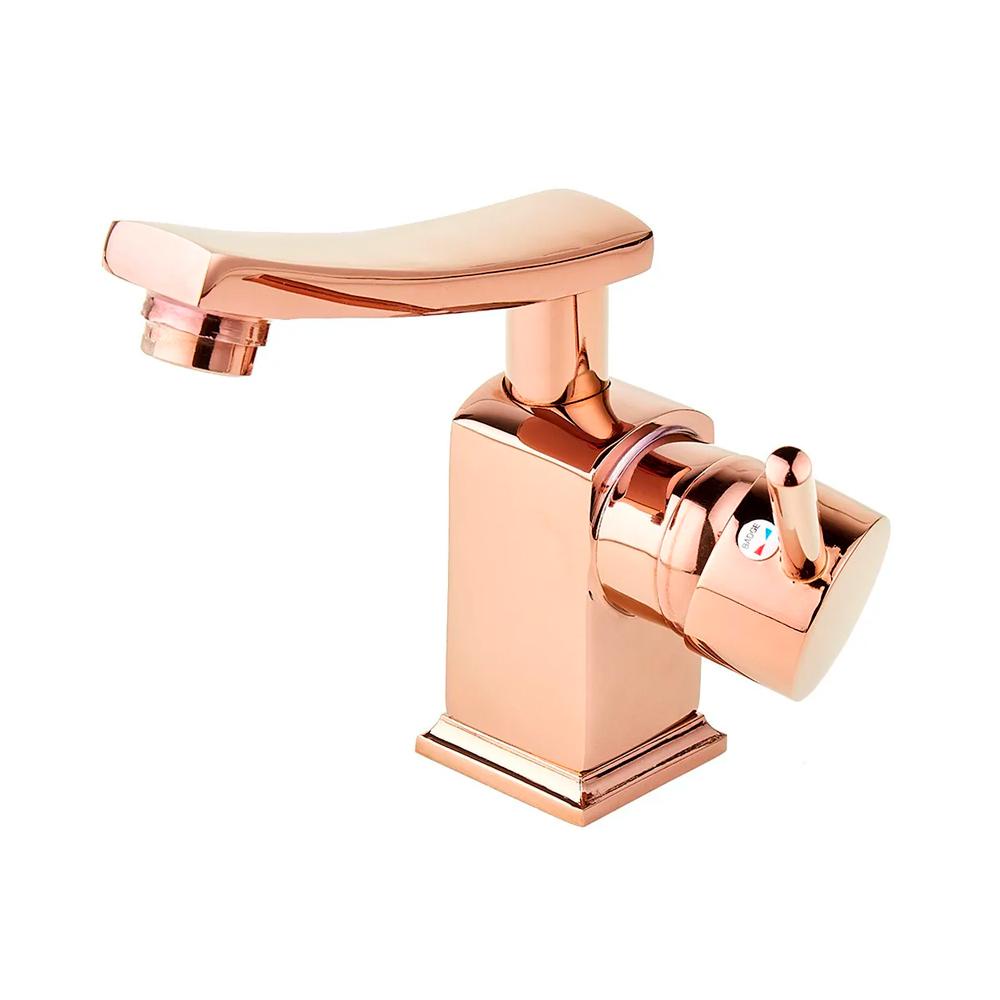 Torneira para banheiro Misturador Monocomando baixa Moju Pingoo - Dourado Rose em Oferta na Shopee