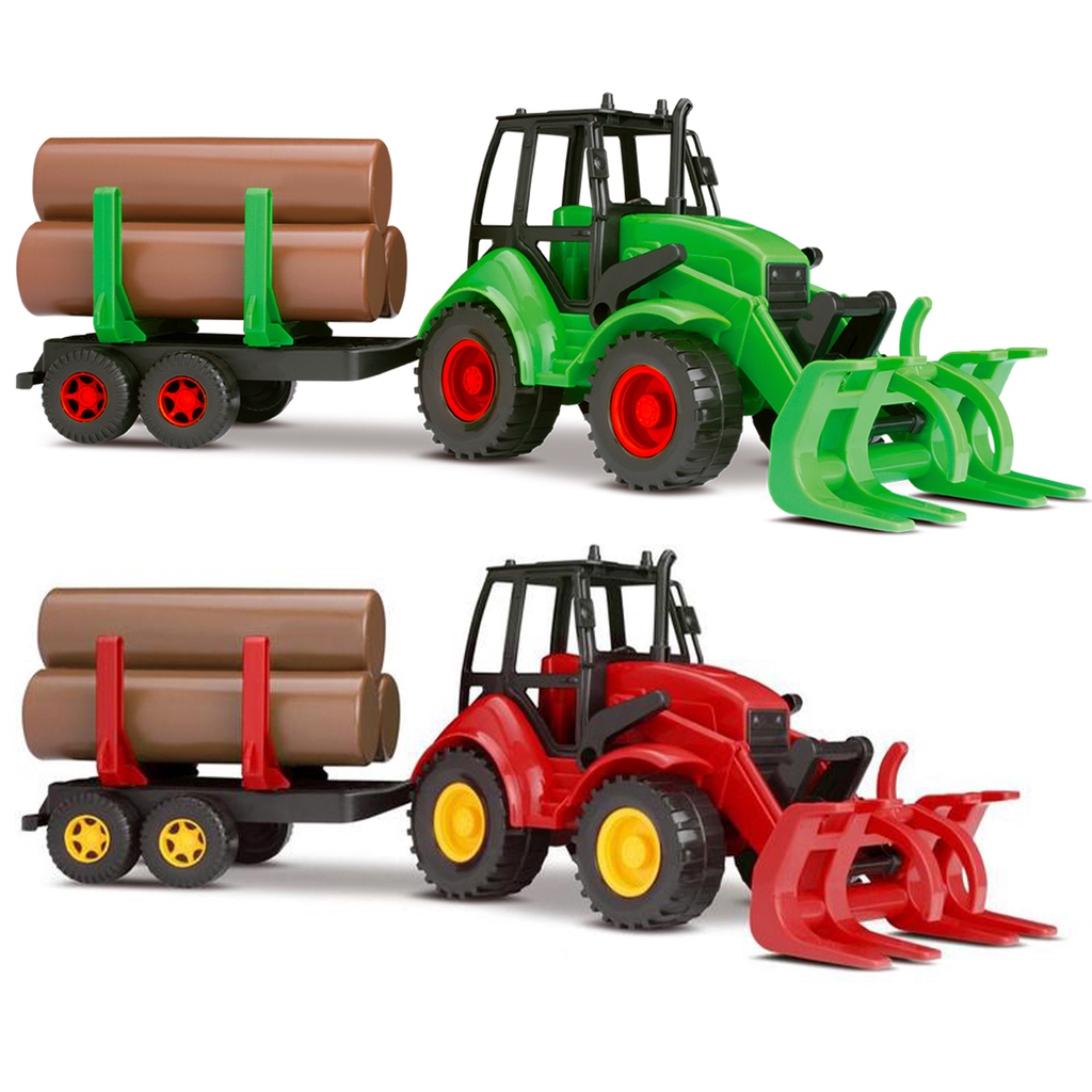 Trator Infantil Com Carreta de Toras Agromak
