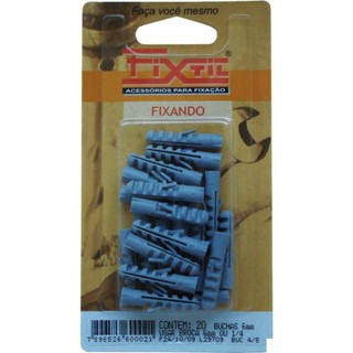 Bucha de fixação 6mm BUC4/5 cinza Fixtil