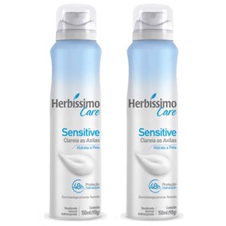 Kit Desodorante Aerossol Antitranspirante Herbíssimo Care Sensitive c/2 unidades