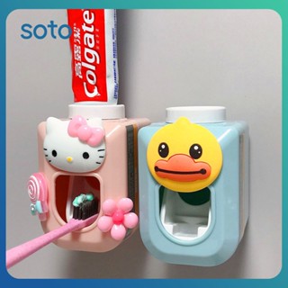 Soto Espremedor De Pasta De Dente De Desenho Animado, Hello Kitty, Acessório De Banheiro Totalmente Automático, Extrusor De Pasta De Dente Automático