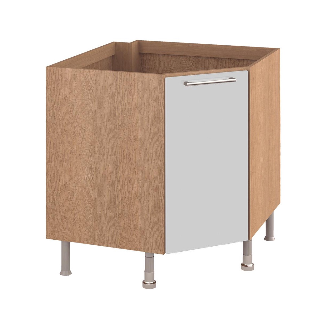 Balcão Ditália Aspen Canto Carv/Branco CD-106 em Oferta na Shopee