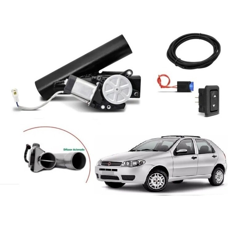 Difusor Botão Escape Eletrônico Ronco Esportivo Fiat Palio