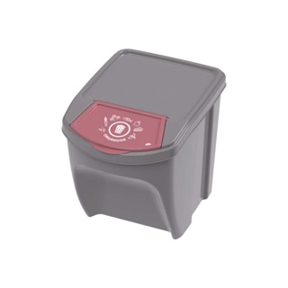 Lixeira Empilhável Seletiva 20 L Orgânico Cinza Plasútil em Oferta na Shopee