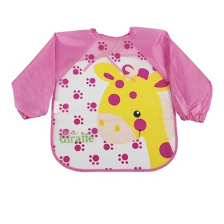 Babador Rosa Com Manga Girafinha Babador