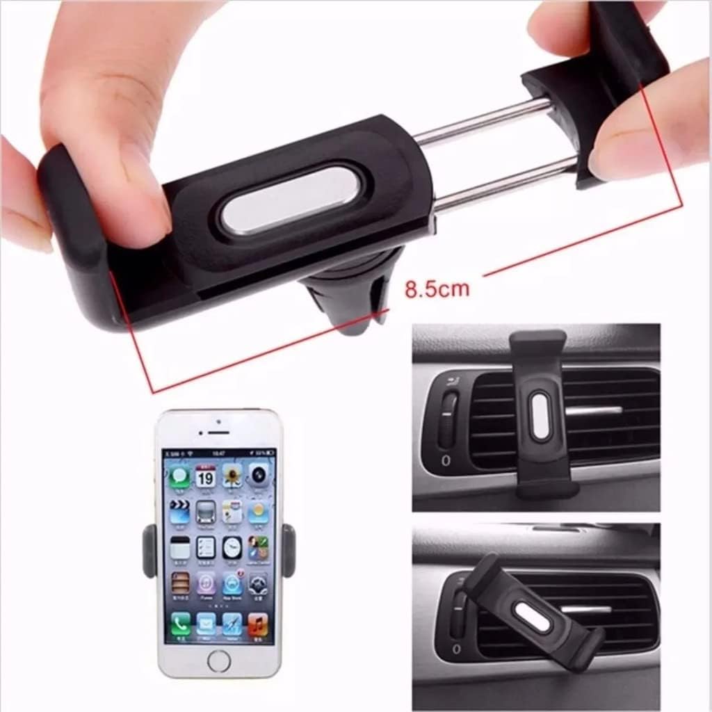Suporte de celular veicular para saída de ar  giratório universal  360 graus Acessório veicular para smartphones  prático  fácil instalação seguro