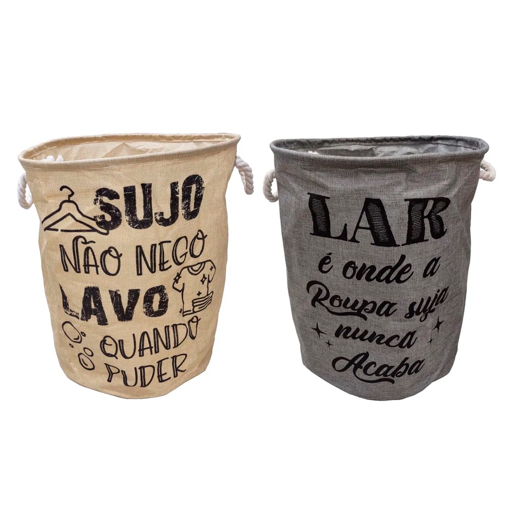 Cesto Saco Organizador Roupa Suja Dobrável Multiuso em Oferta na Shopee