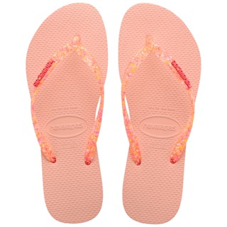 Chinelo Havaianas Slim Logo Metallic Rosa