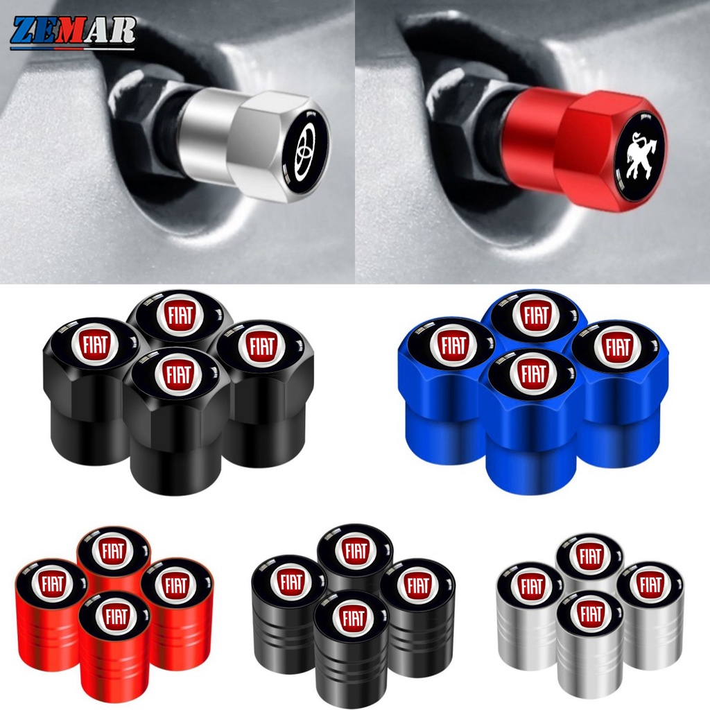 4Pcs Fiat Carro Tampas De Válvulas De Pneus Automotivas Peças Metálicas Impressas Com Novo Logotipo De Bicicleta Acessórios De Moda Para Uno Toro 500 Bravo Punto Palio Argo Stilo Strada Mobi em Oferta na Shopee