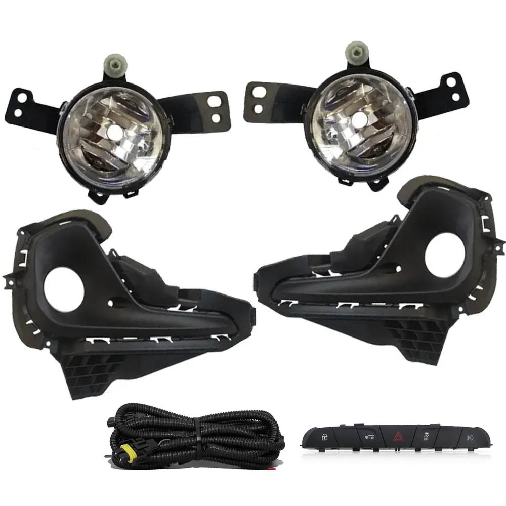 Kit Farol de Milha Neblina Chevrolet Onix e Onix Plus Sedan 2020 em Diante com Botão Painel + Kit Lâmpada Super LED 6000K · foto 2