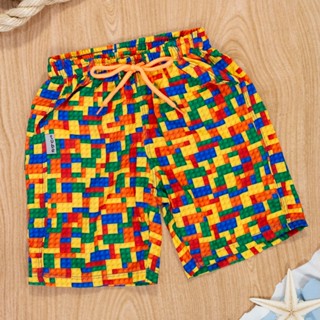 Bermuda de Praia com Bolsinho Lego Colorido