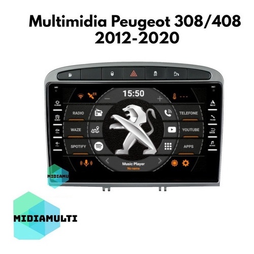 Central Multimidia Android Peugeot 308/408 9''