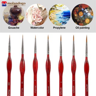 MOLANDOGO 6/7pcs/Set Conjunto De Pincel Para Pintura Profissional Sable Hair Paint A Óleo Gouache Miniatura F9G5