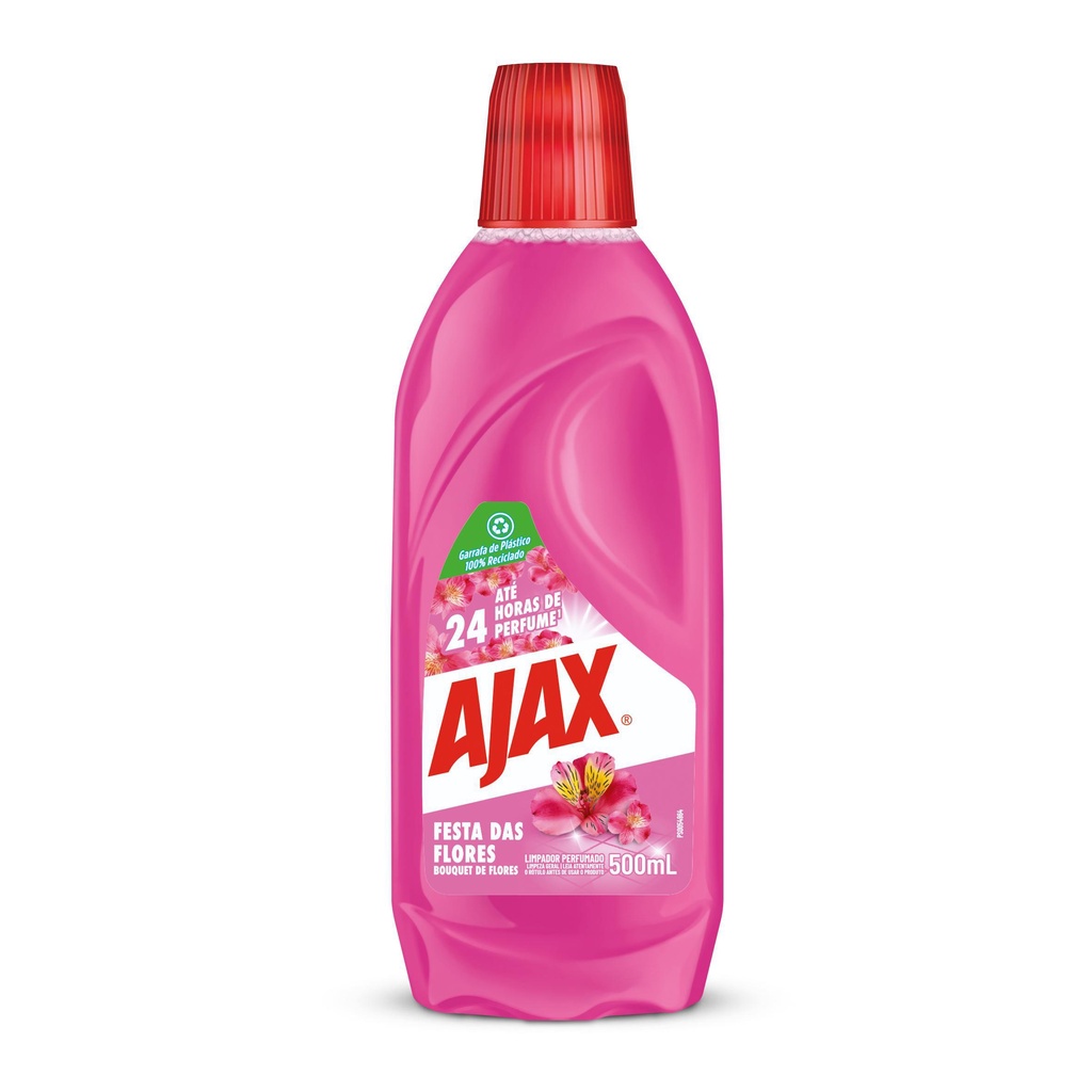 Limpador Diluível Ajax Festa das Flores Bouquet de Flores 500ml em Oferta na Shopee