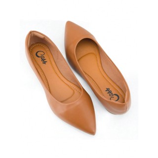 Sapatilha Feminina Bico Fino Caramelo Macia Elegante Mule Rasteirinha