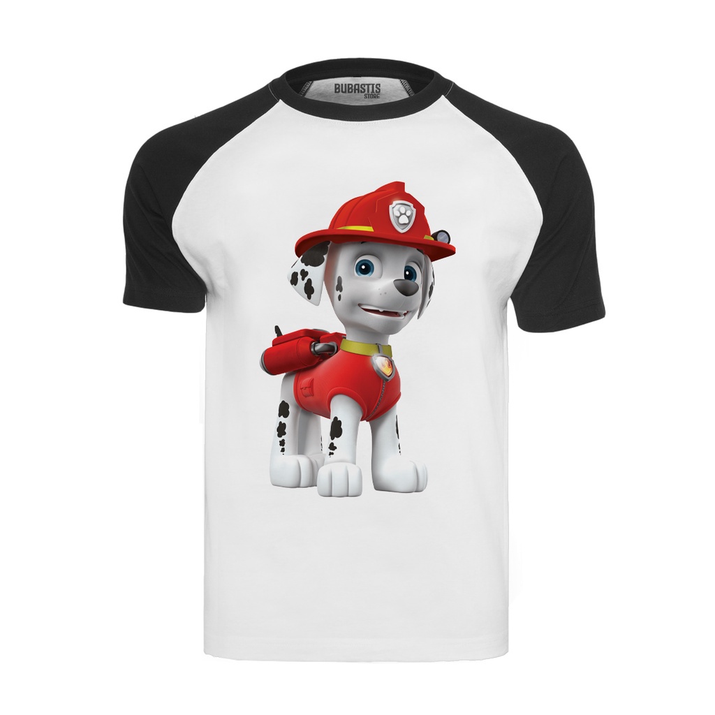 Camiseta Raglan Patrulha Canina Cachorro Dalmata Bombeiro  Infantil Adulto Desenho