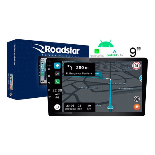 CENTRAL MULTIMIDIA ROADSTAR 9" RS915BR MI PLUS ANDROID BLUETOOTH em Oferta na Shopee