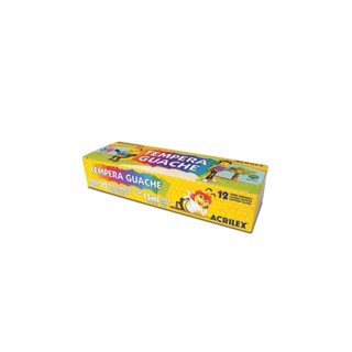 Tinta Guache Acrilex com 12 Cores 15ml