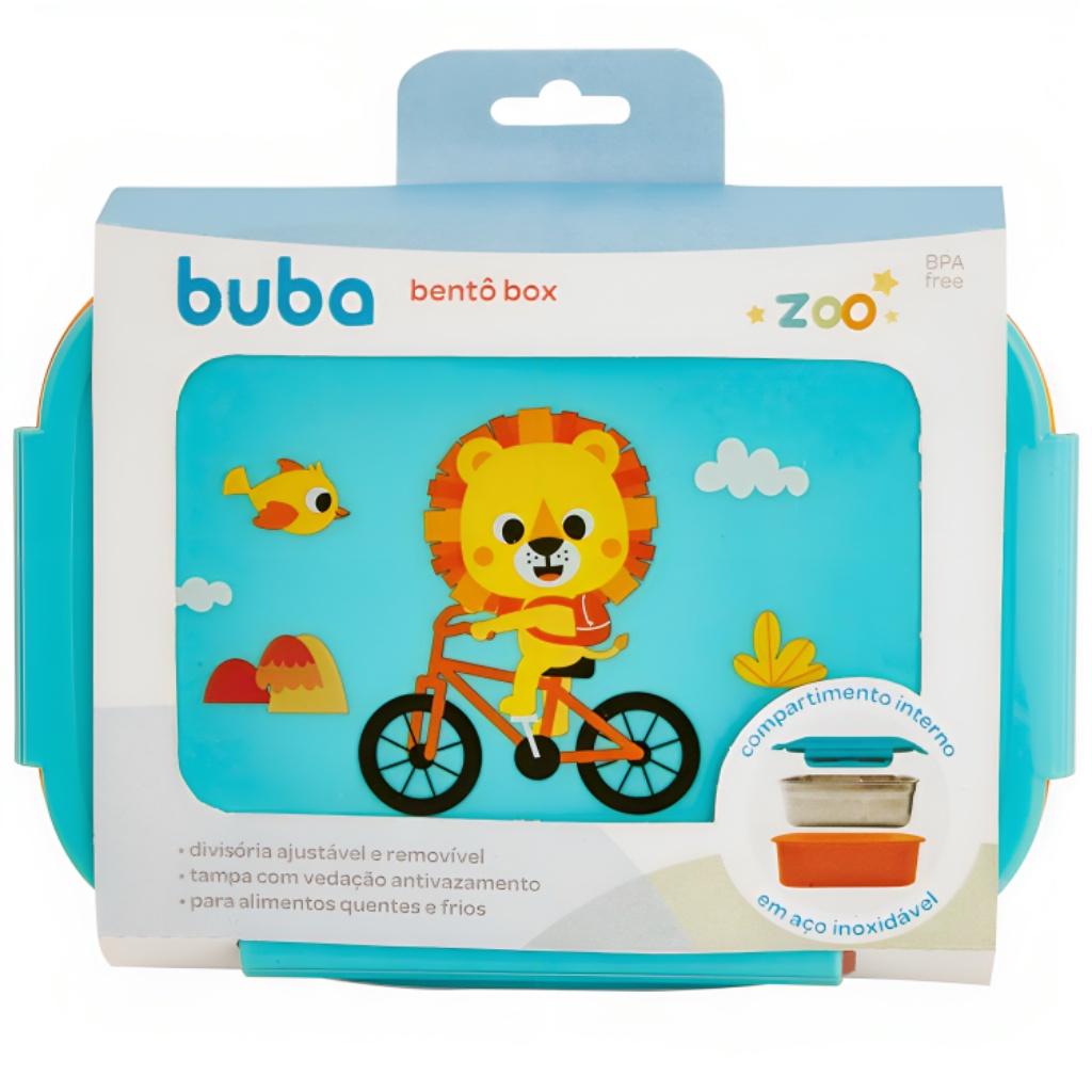 Lancheira Bento Box Zoo Leao 17877 - Buba - Home & Living