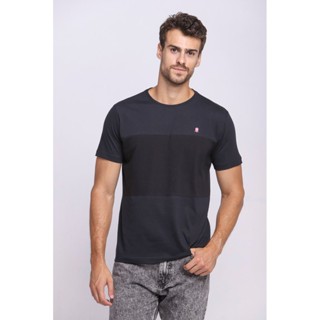 Camiseta Masculina Malha Estampada Polo Wear Preto