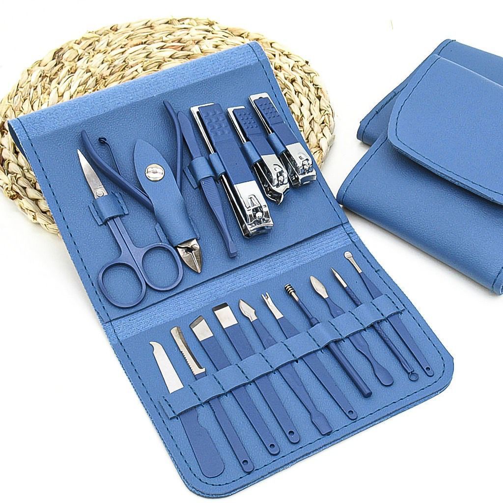 Kit 16 Pçs Cortador De Unhas Pedicure Tesoura Prego Conjunto De Ferramentas Em Aço Inoxidável Com Bolsa Dobrável BM-590 em Oferta na Shopee