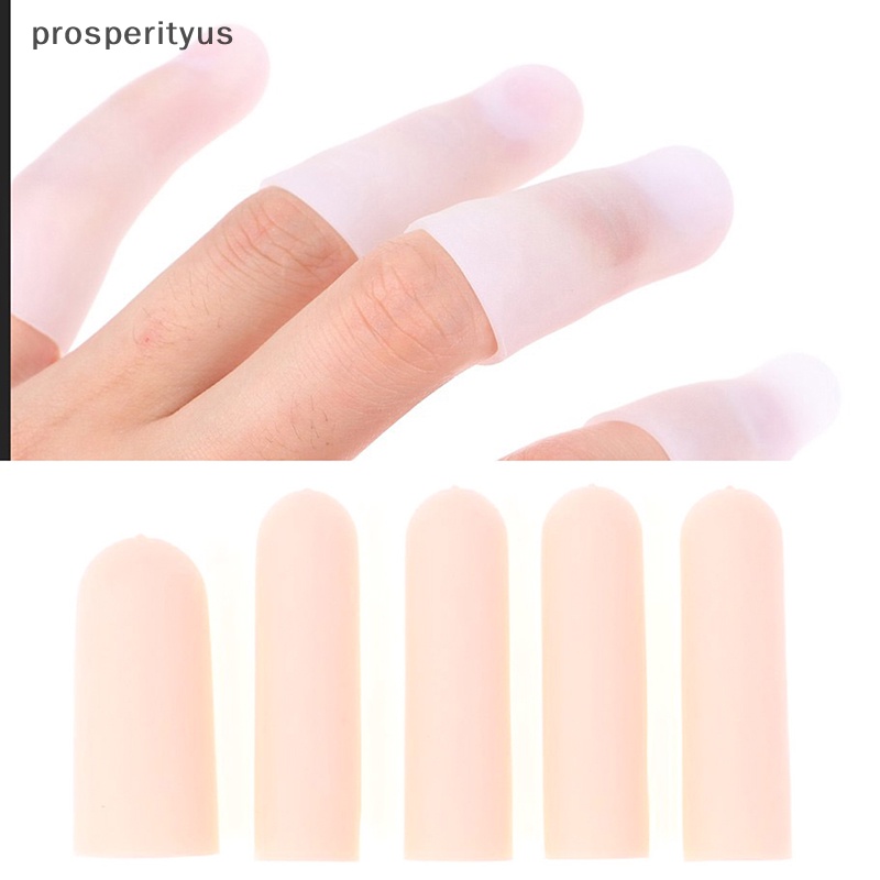 [prosperityus] 10 Unid . Dedos Protetores De Em Gel De Silicone Luvas De Apoio [BR]