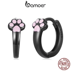 Bamoer 925 Sterling Sliver Jewelry Jóias De Fita De Gato Brincos De Garra Para Mulheres