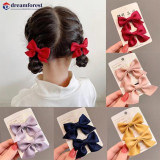 DREAMFOREST 2Pcs/set Clipes De Cabelo De Nó De Arco Infantil Multicolor Fofo De Tecido Acessórios O4P9