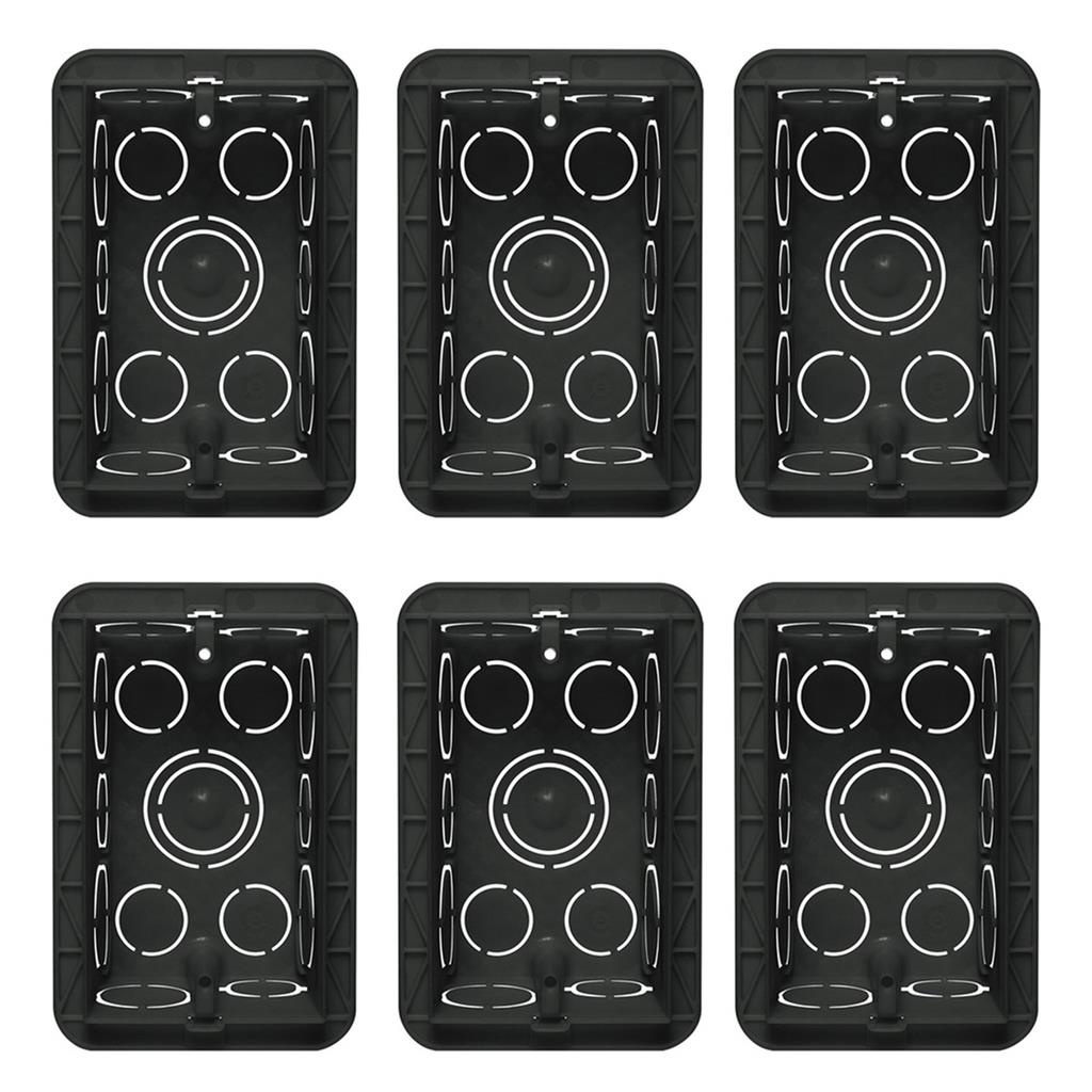 Kit 6 Caixas Embutir Para Alvenaria 4x2 Preto Pial em Oferta na Shopee