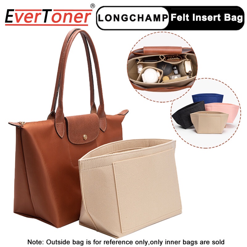 EverToner Saco De Feltro Organizador Para Longchamp S/M/L Sacola Bolsa Inserção De Armazenamento Cosméticos Forro Suport em Oferta na Shopee