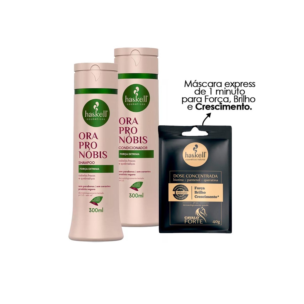 Kit Haskell Ora Pro Nobis Shampoo + Cond 300ml +Máscara 40g