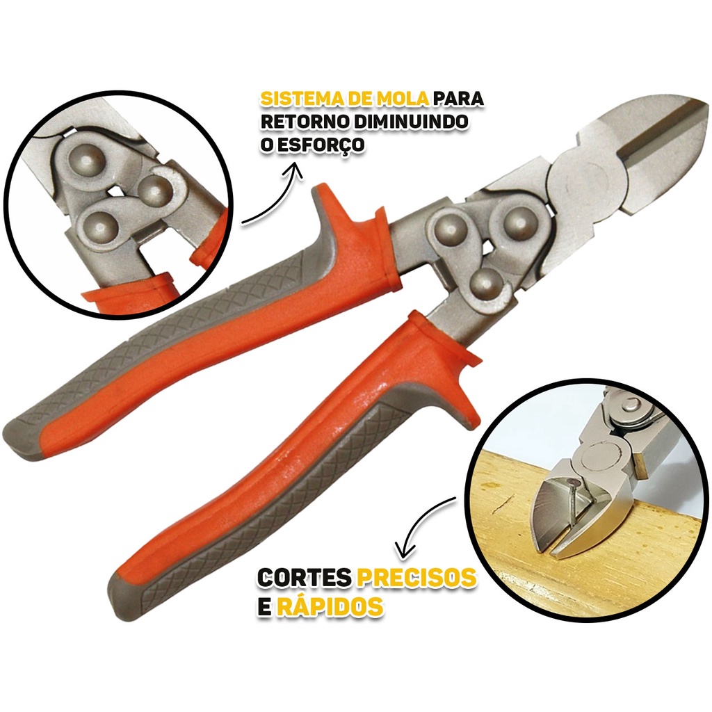 Alicate Corte Diagonal C/ Alívio De Força 1/2 Polegadas Aço Cromo Vanádio Bestfer - Home & Living