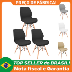 Kit 3 Cadeiras Charles Eames Rubi Sili Eiffel