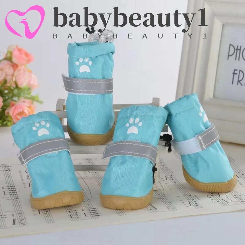 BABYBEAUTY1 4 Unidades/Conjunto Botas Para Cachorros , Sapatos Refletivos Resistentes Ao Desgaste Cães De Estimação De C