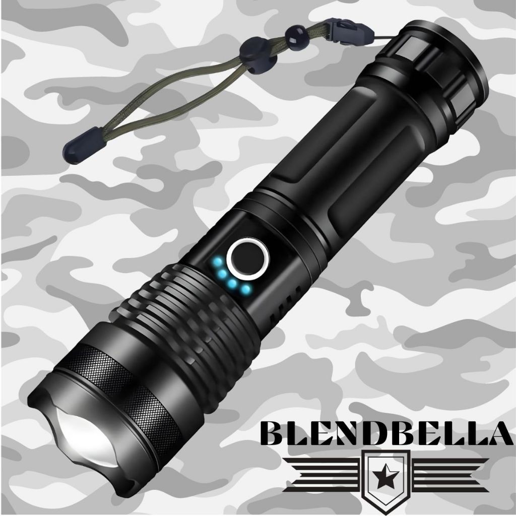 Lanterna Super Potente T9 P50 Tática Mais Forte Do Mundo Potente Sitio Fazenda Acampamento Camping