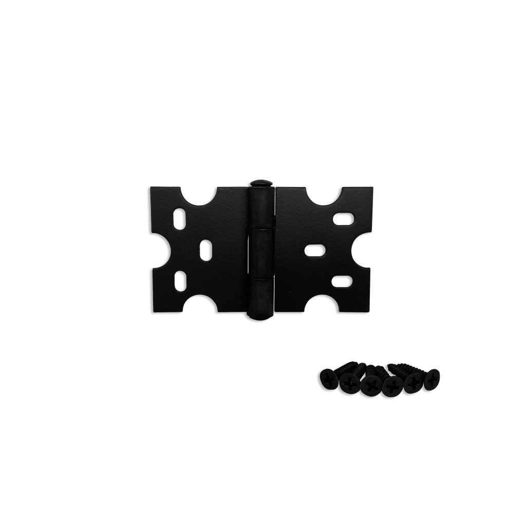 Kit 4 Dobradiça Armario Colonial Preto Mexicana Sobrepor