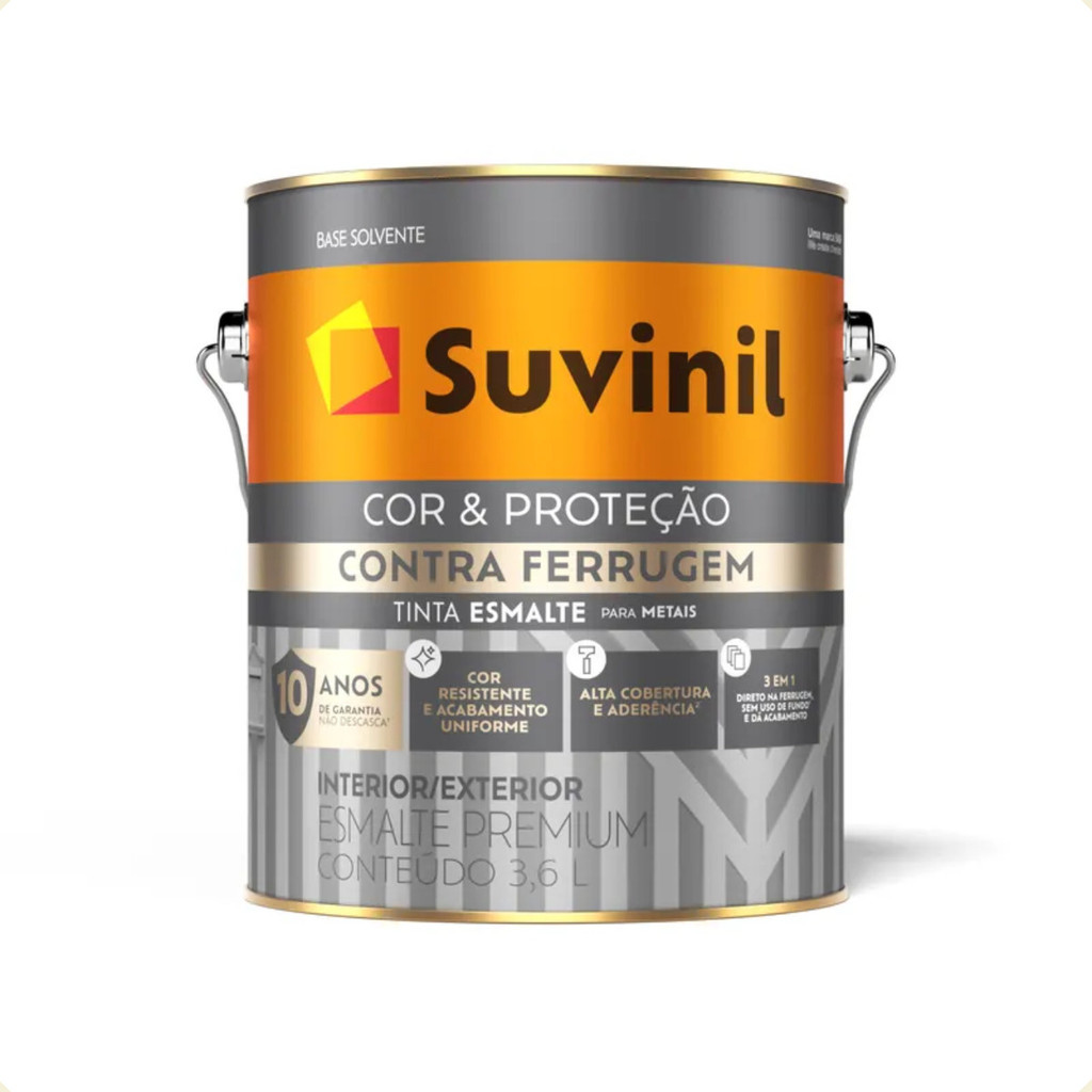 Tinta Suvinil Cor & Proteção Contra Ferrugem Brilhante 3,6l