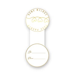 Lacre Adesivo "Esse Pacote Contém Amor" - Ref.2041 - Hot Stamping - Dourado - 30 unidades - Stickr - Rizzo