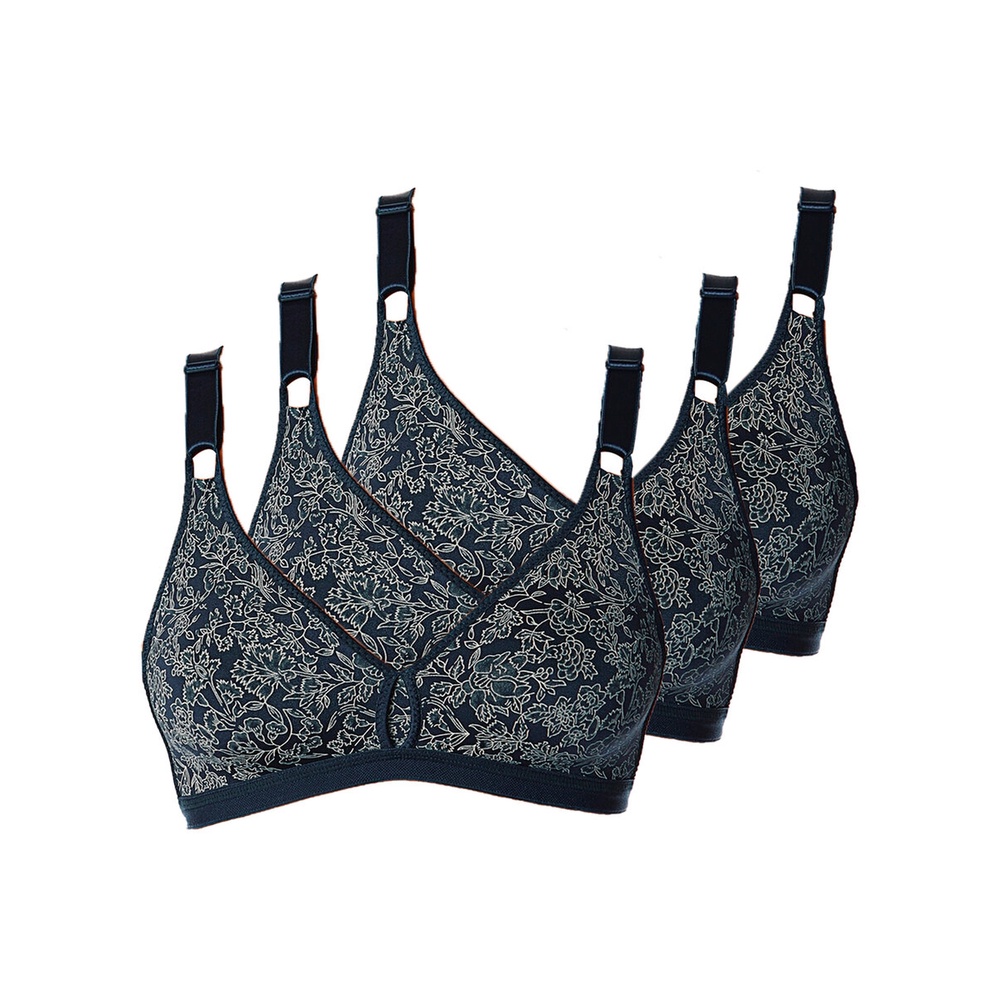 Kit com 3 Sutiãs Sustentação Olimpo Firantela Demillus 61742 Taça B