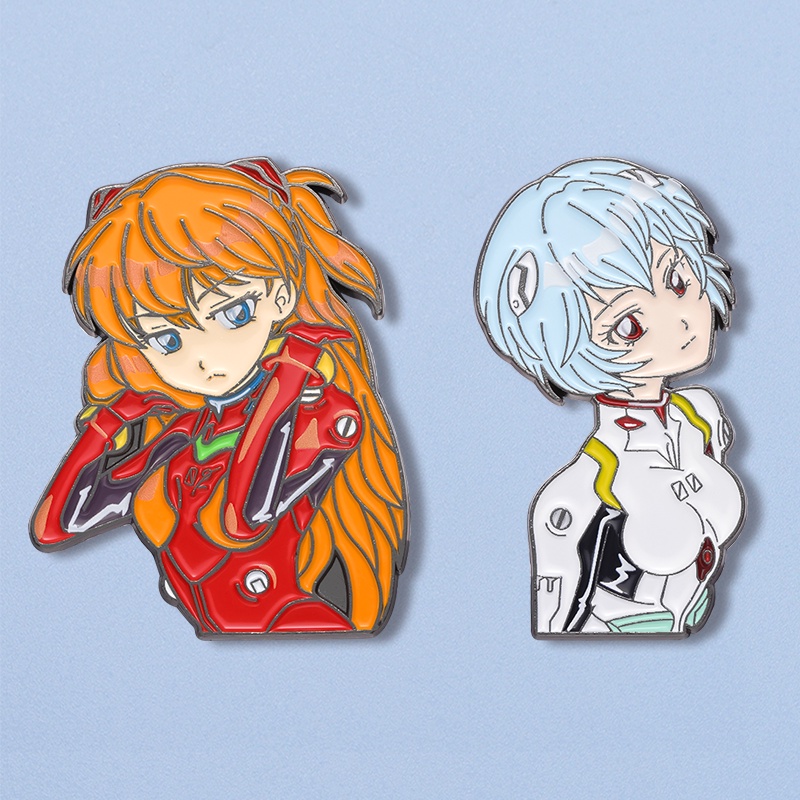 Evangelion Ayanami Rei Esmalte Pino EVA Asuka Langley Soryu Broches Lapela Pins Jóias em Oferta na Shopee