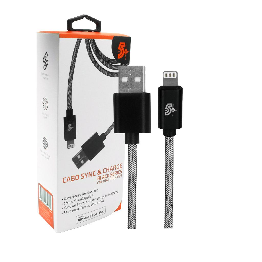 Cabo USB Lightning Carregamento e Dados - Reforçado 1 Metro