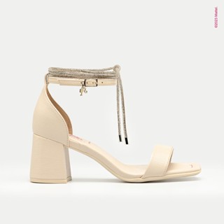 Sandália Barbie™ Salto Alto Off White/Cristal