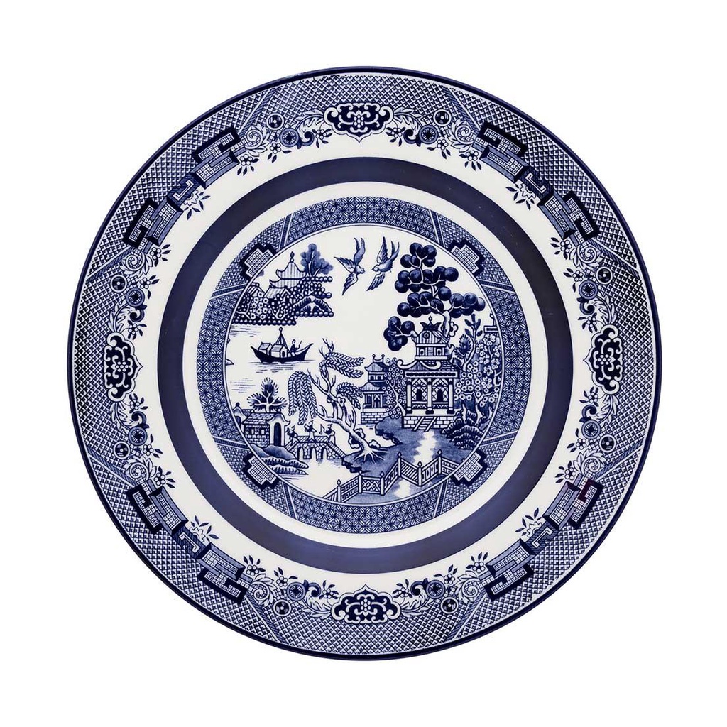 Prato Raso 28 Cm Oxford Flamingo Blue Willow