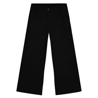 Calça Feminina Pantalona Em Sarja Endless Preto